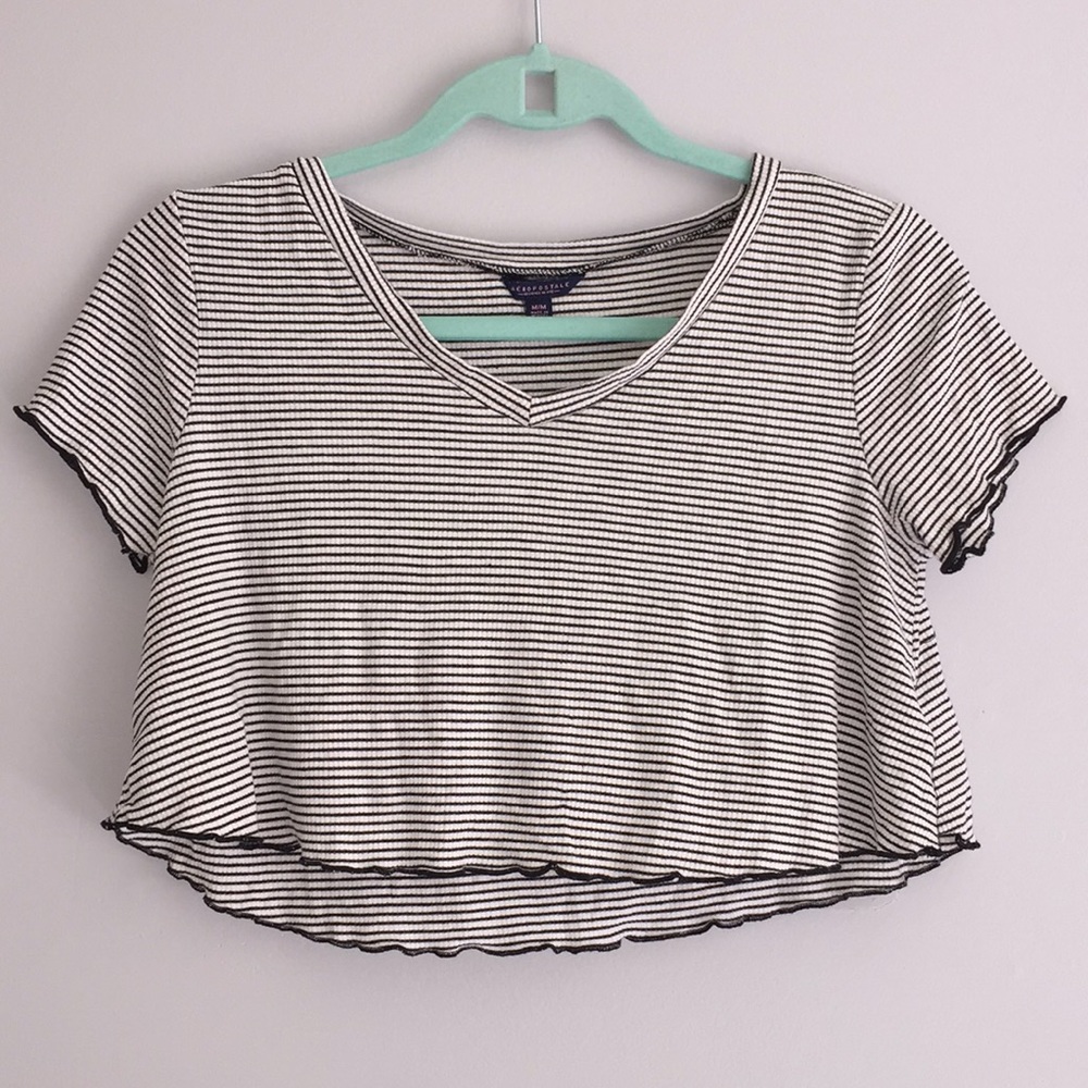Cropped Striped Tee